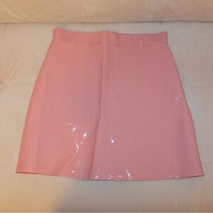 Elegant Pink Patent Women's Skirt
